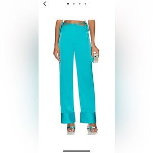 L’Academie Blue silk pants
